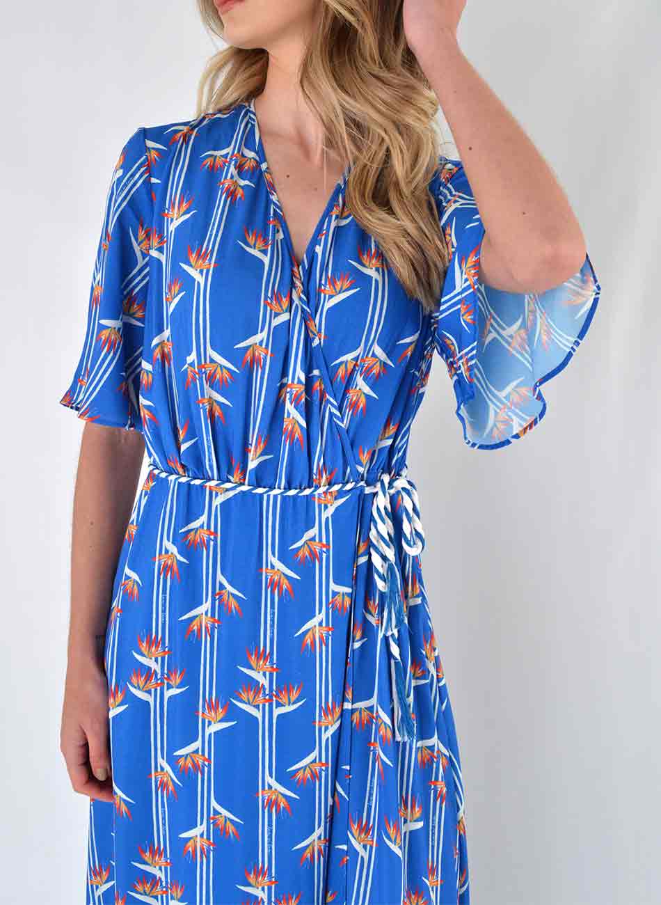 Vestido Ch� Estampado Transpassado Lez a Lez - Foto 2