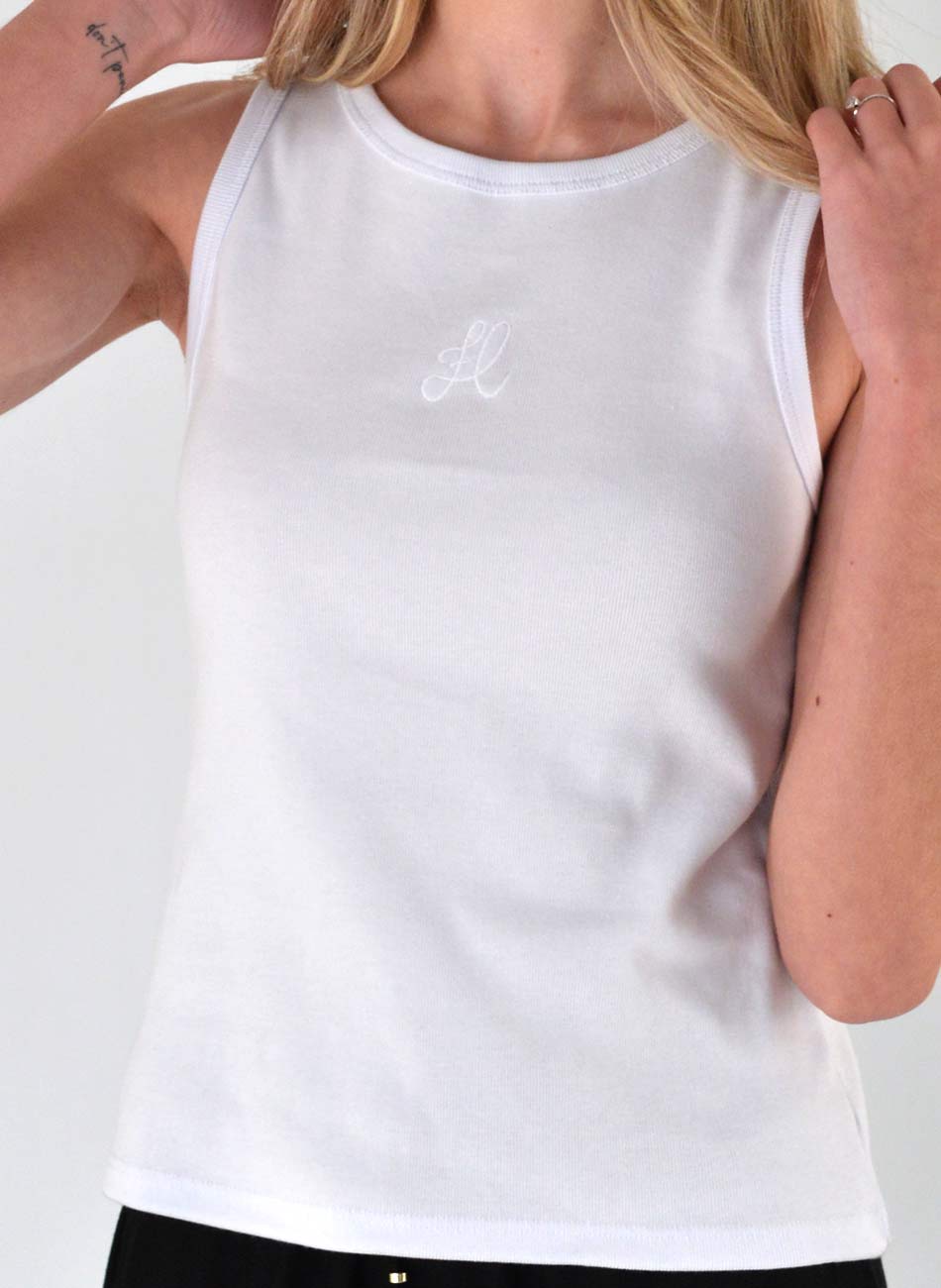 Blusa Regata B�sica Branco Flor de Lis  - Foto 3