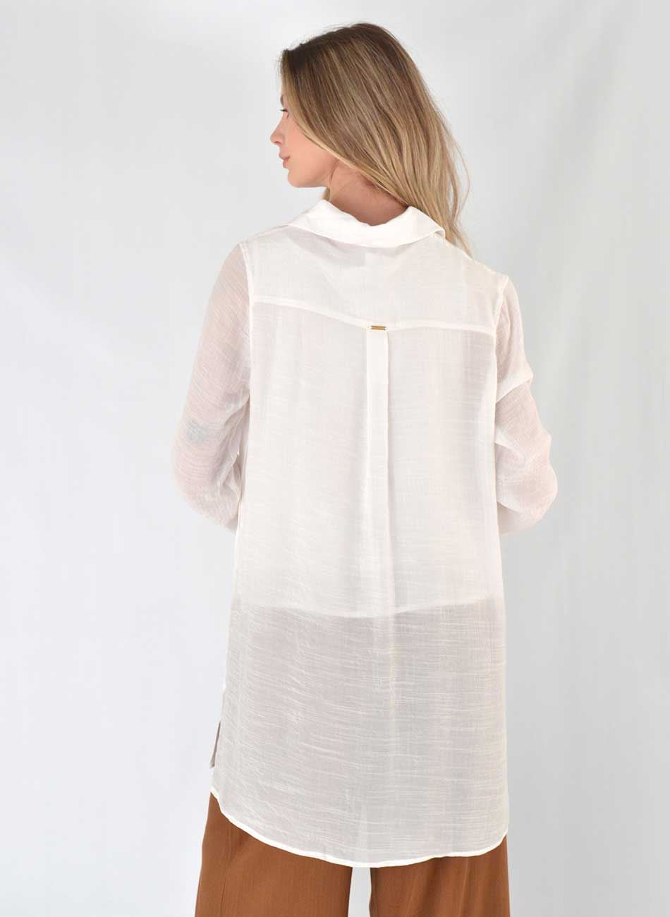 Camisa Alongada Off White Declari - Foto 2