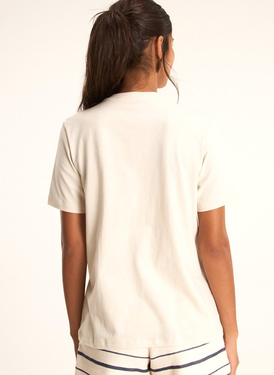 T-shirt areia bordada flores Cant�o - Foto 2