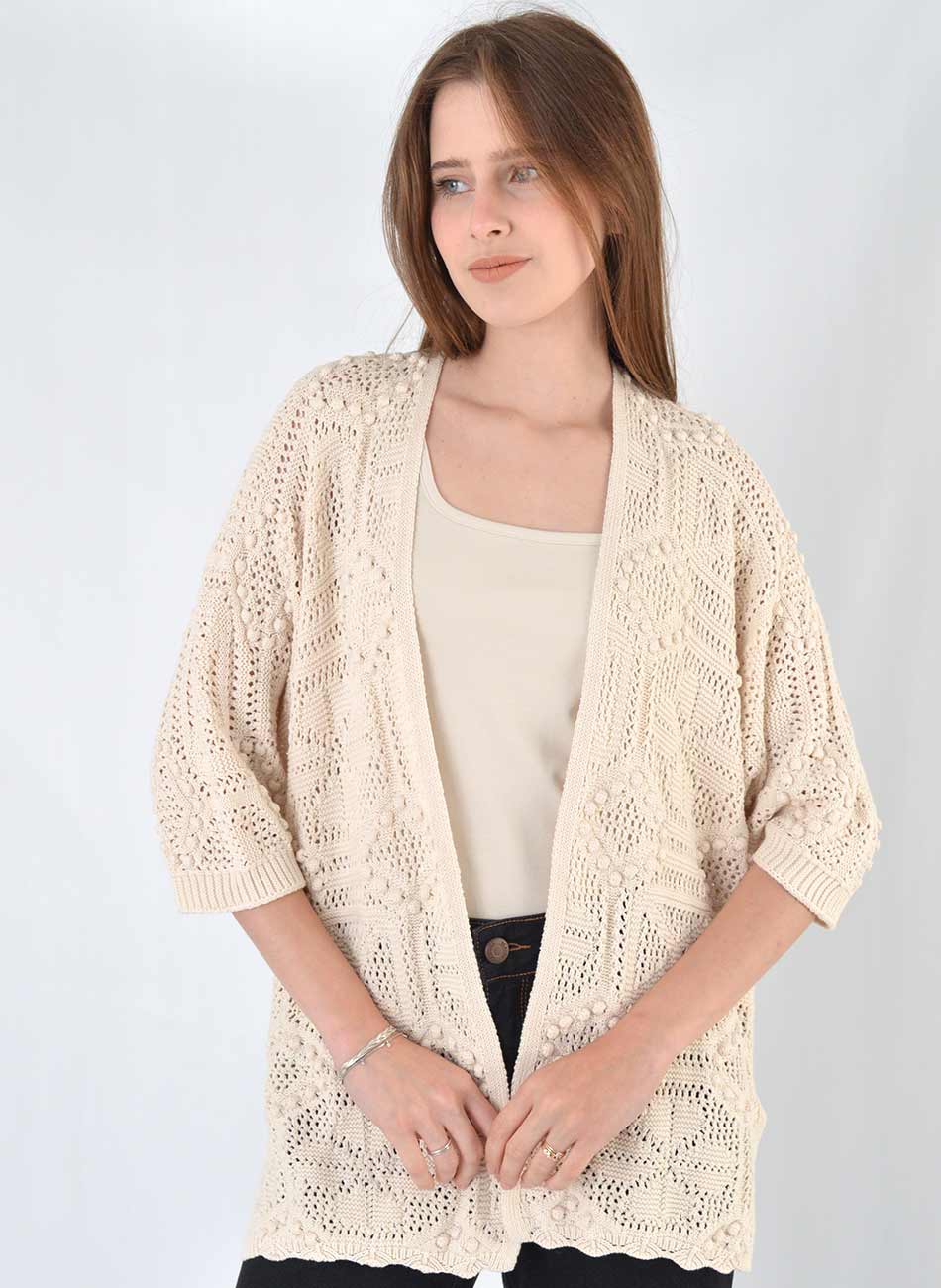 Kimono Cru Malhas Gida - Foto 1