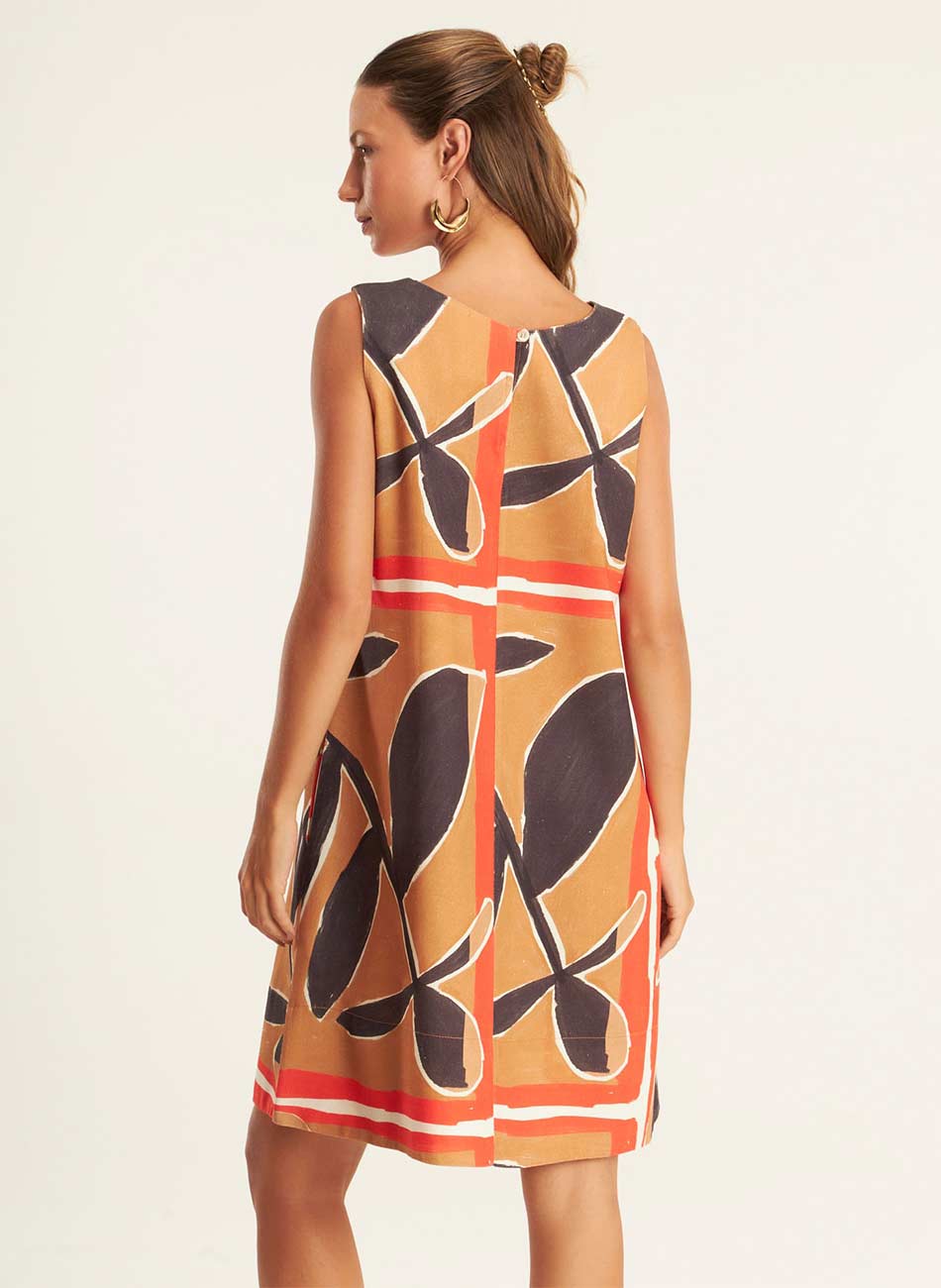 Vestido Curto Estampa Ef�mera Cant�o - Foto 5