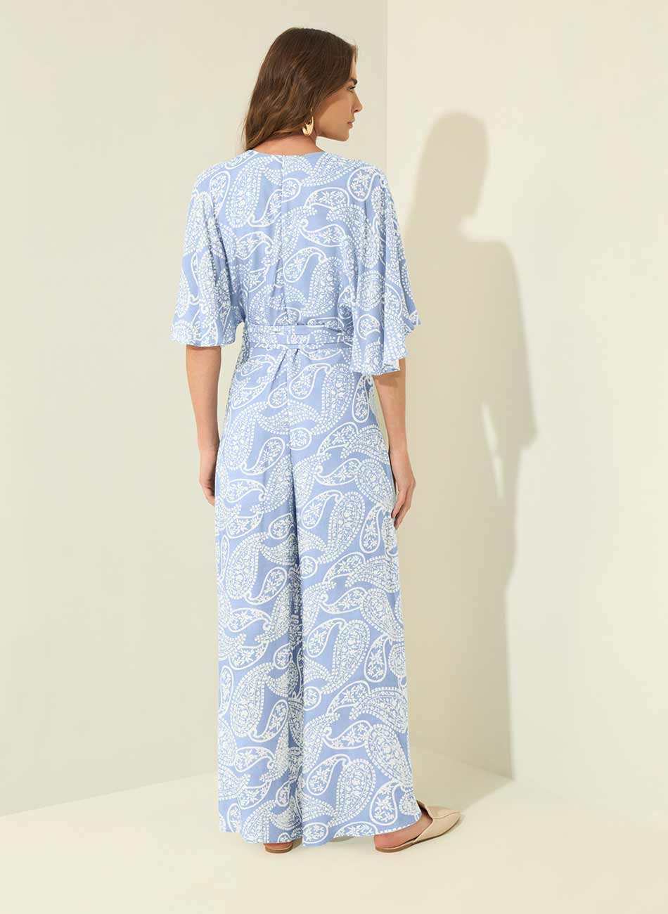Macac�o Azul Longo Estampado Lez a Lez - Foto 3