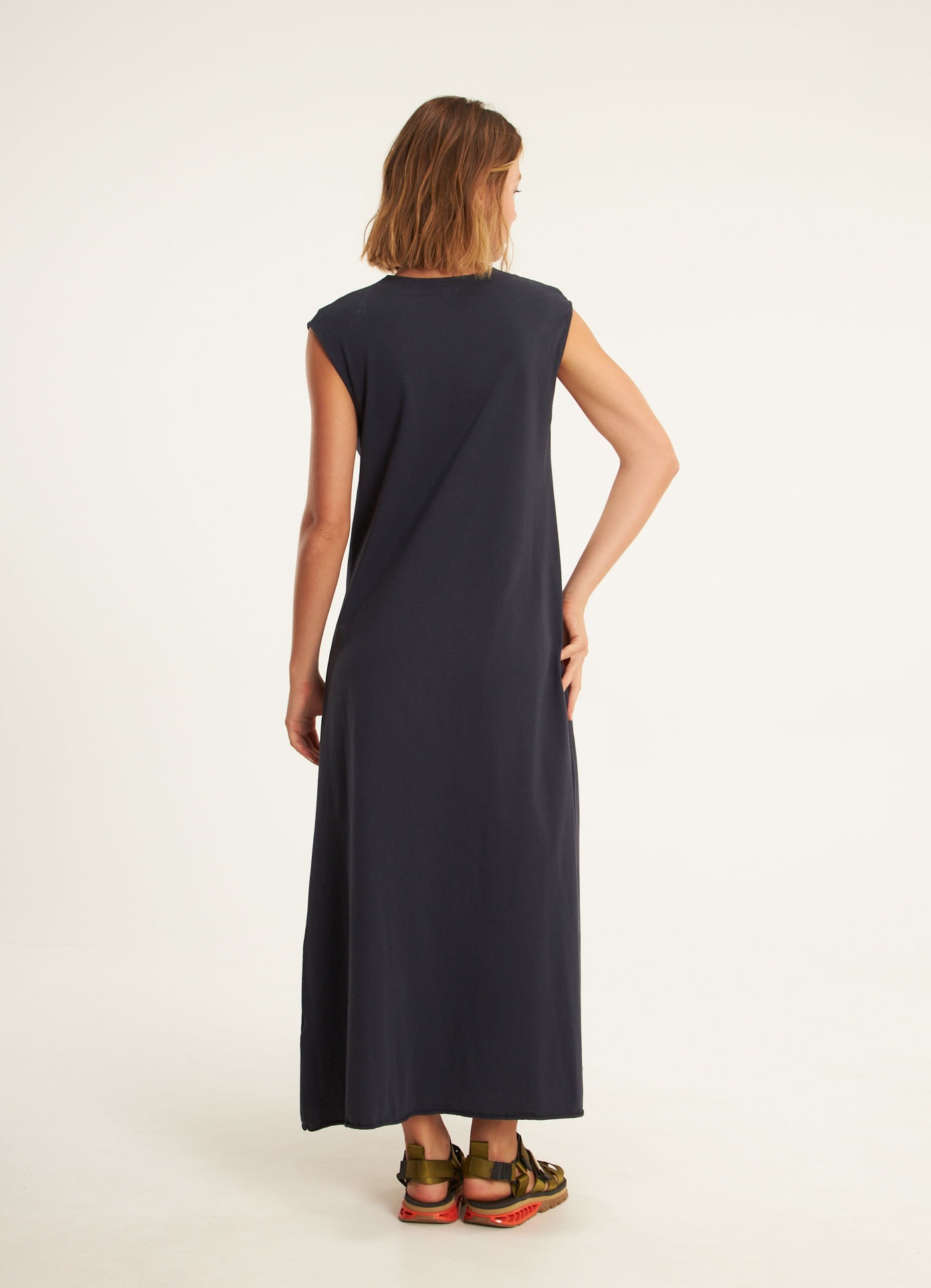 Vestido Regata Recortes Matinho Cant�o - Foto 2
