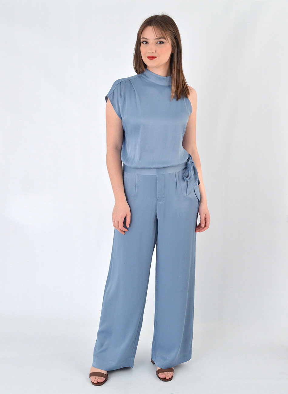 Conjunto Cetim Azul Gatos e Atos - Foto 1
