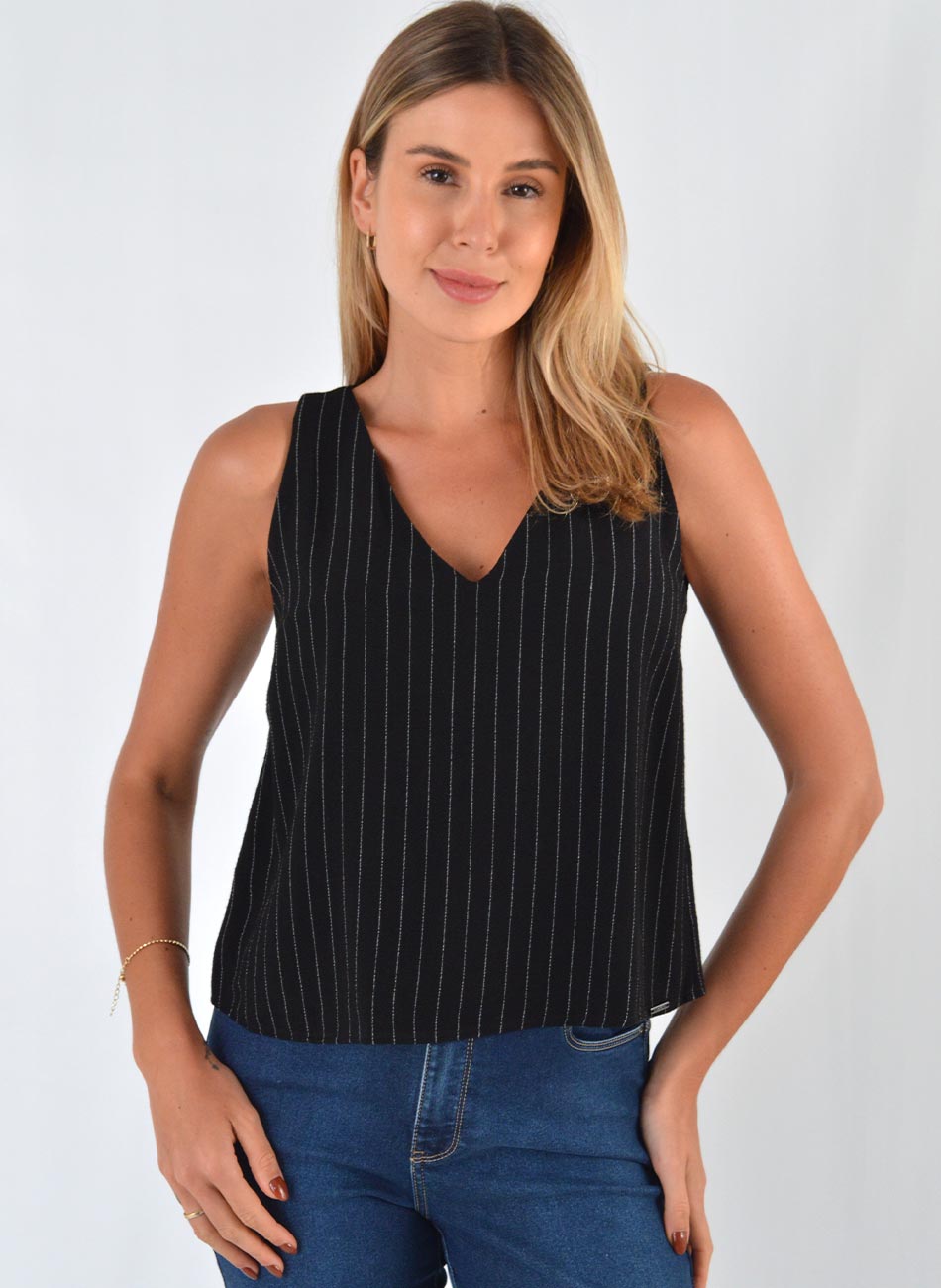 Blusa Regata Risca de Giz Declari - Foto 1
