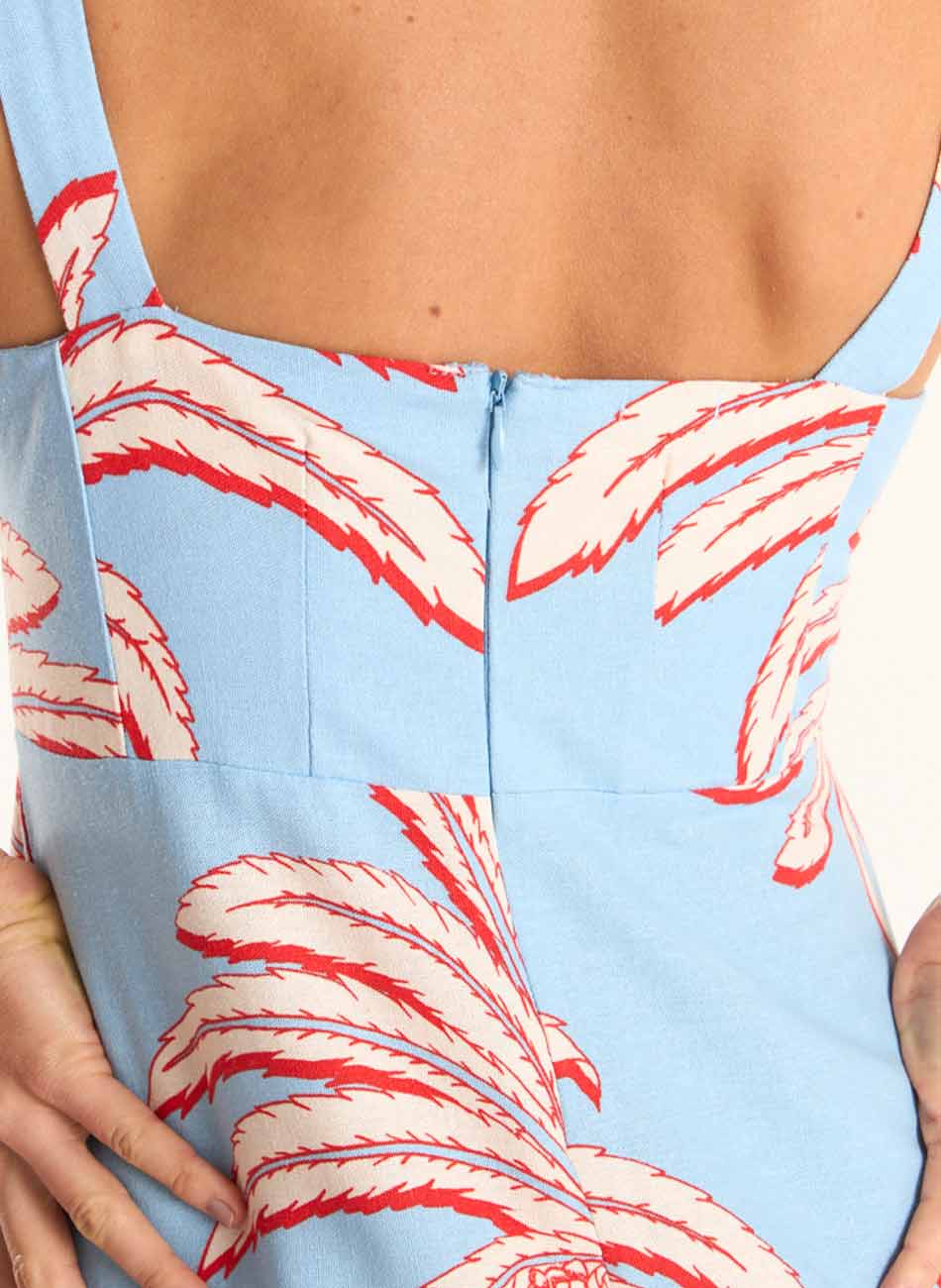 Vestido Al�as Linho Estampa Jardim de Tamara  - Foto 7