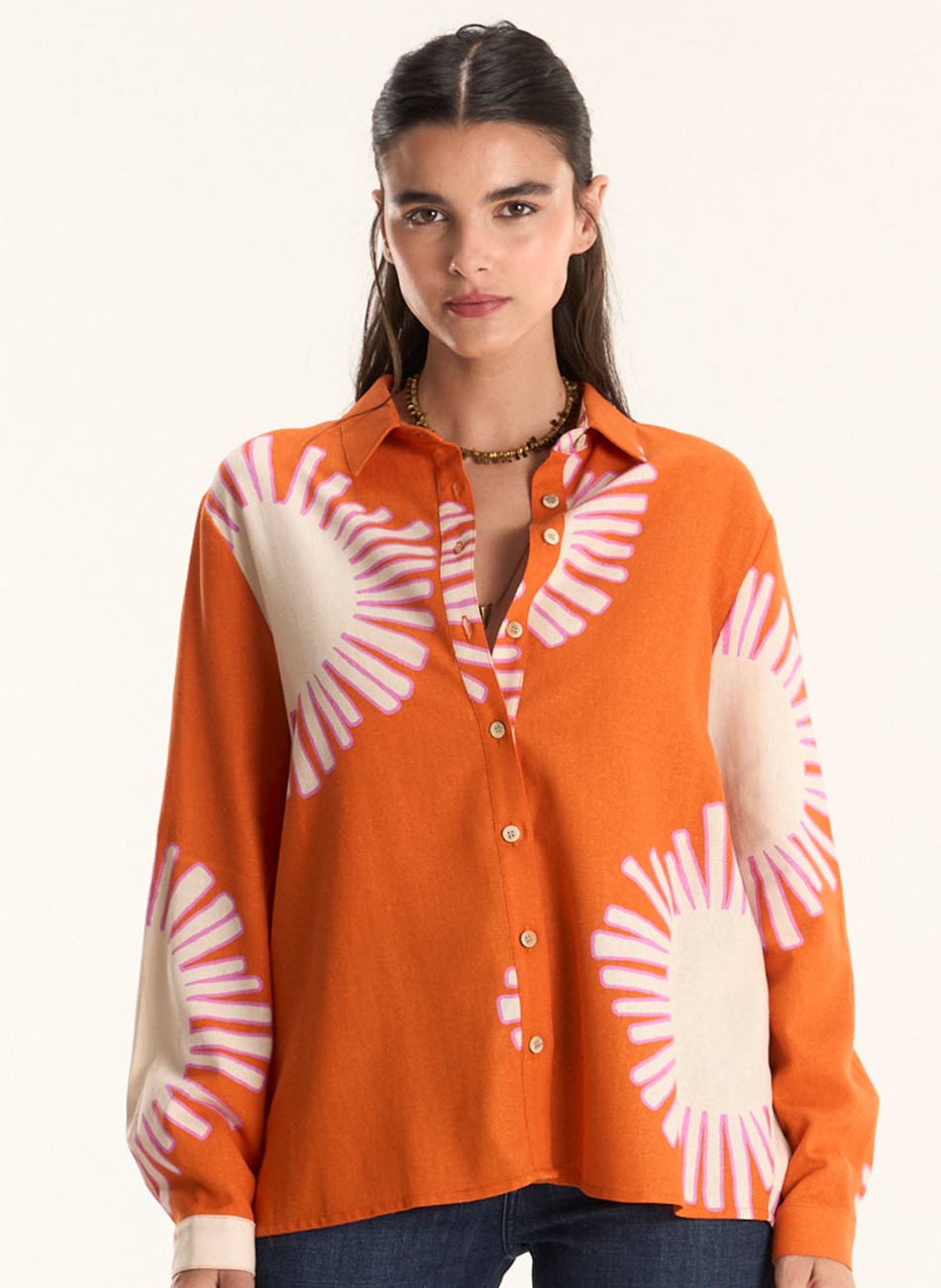 Conjunto Laranja Linho Maxi Sol Cant�o - Foto 2
