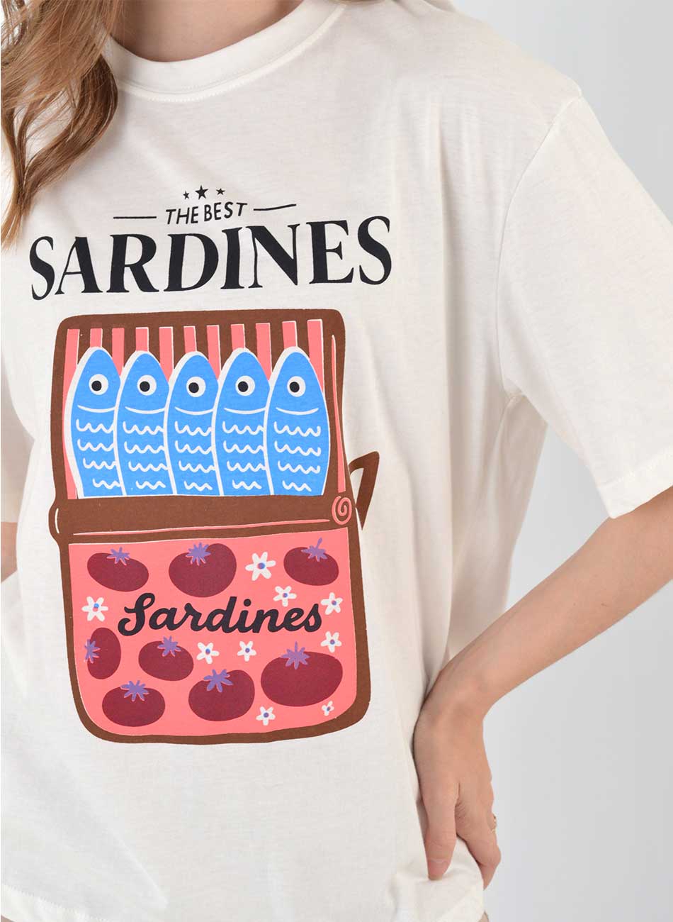 Maxi T-Shirt Sardinha Algod�o Color Full  - Foto 2