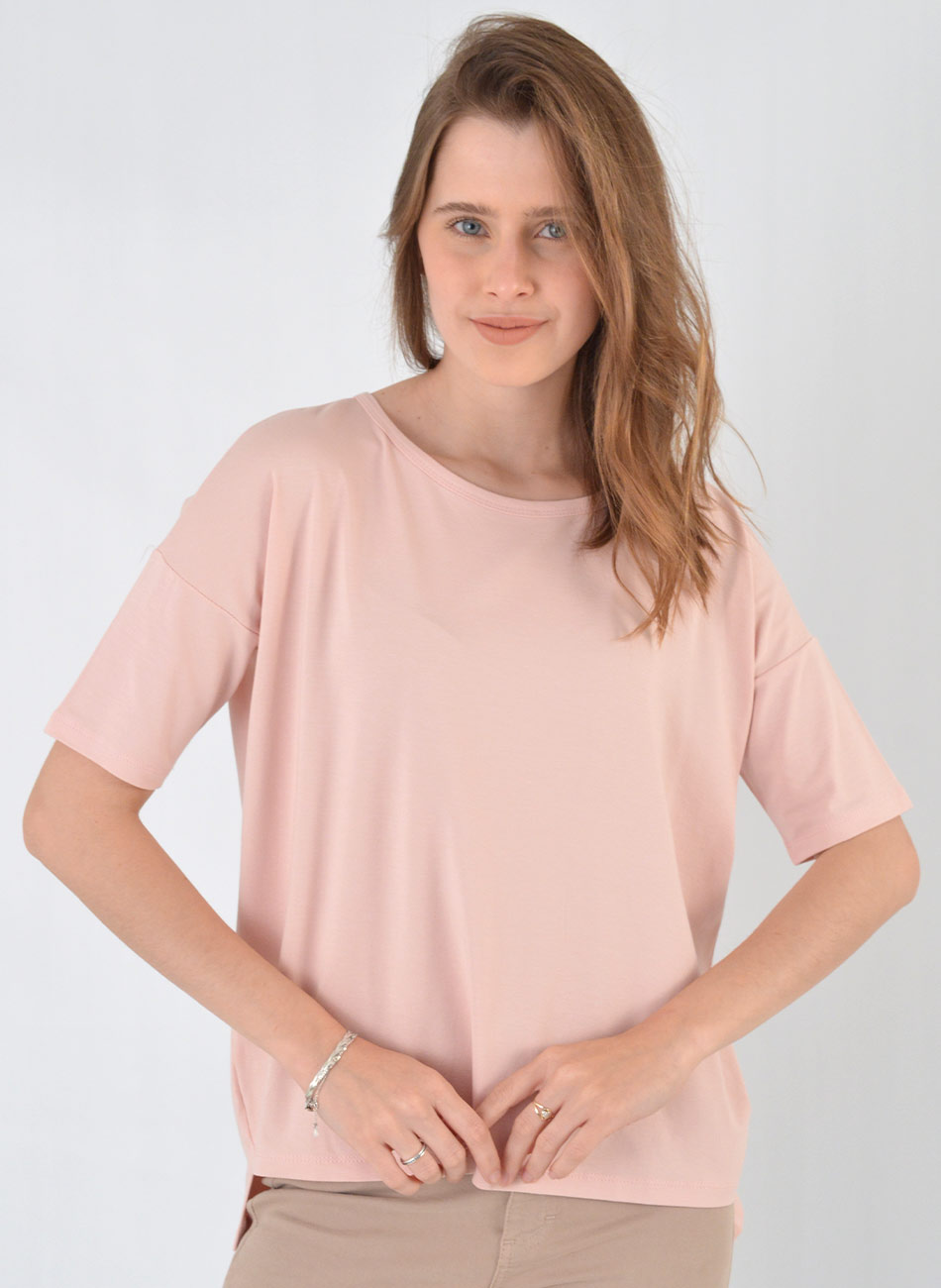 Blusa Viscomalha Delamo Rosa - Foto 1