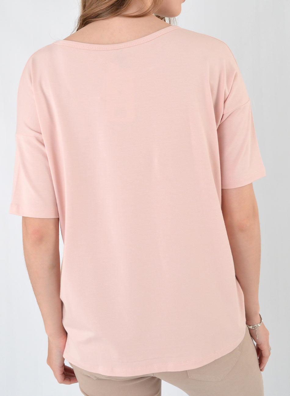 Blusa Viscomalha Delamo Rosa - Foto 3