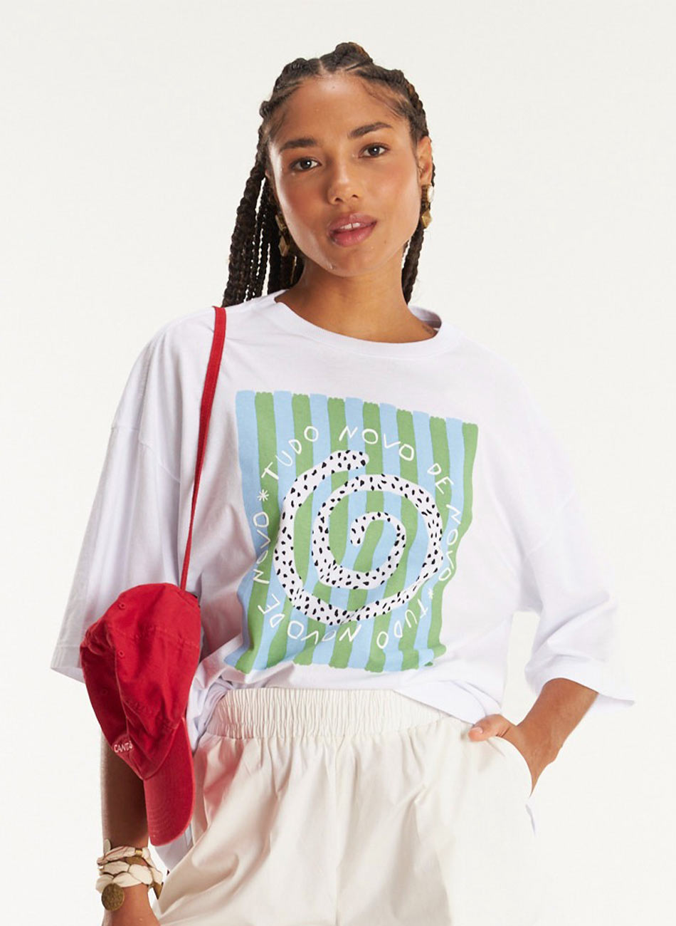 T-shirt Maxi Tudo Novo Cant�o  - Foto 1