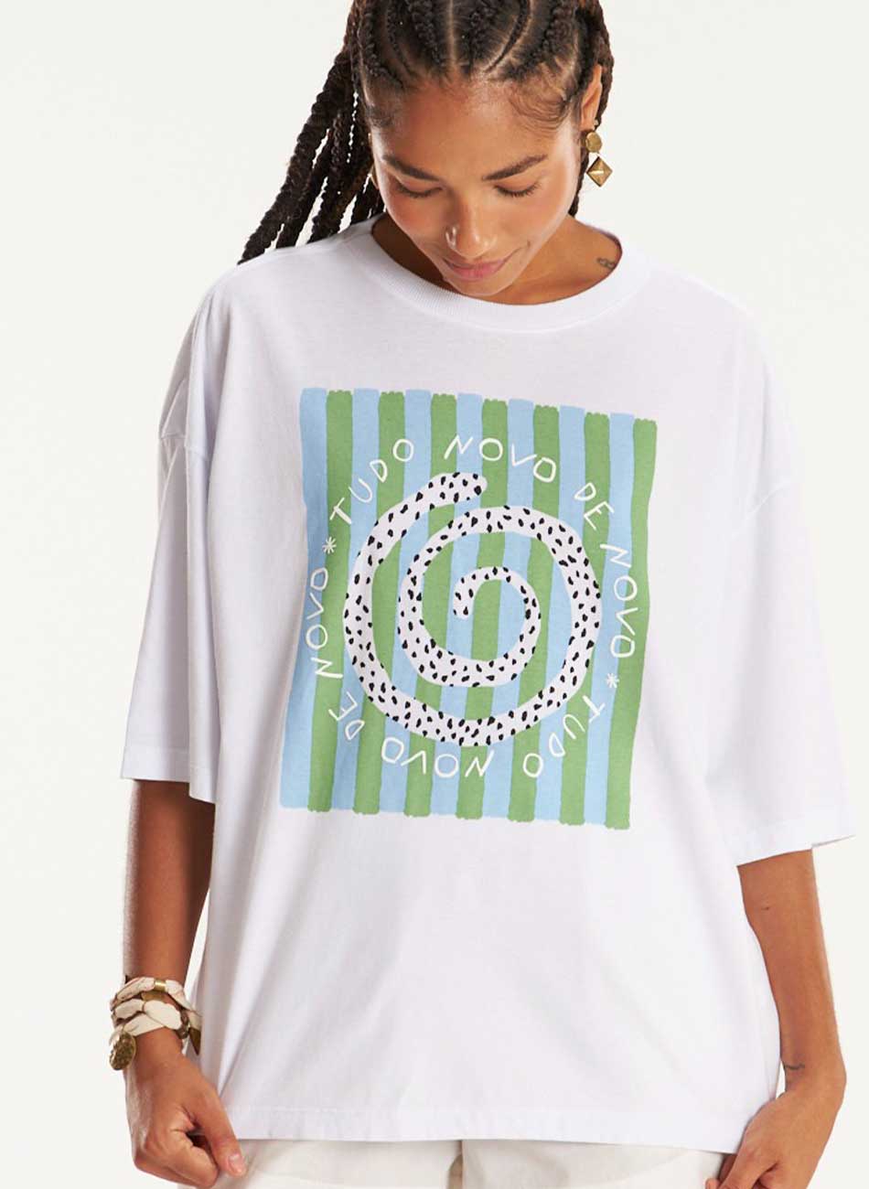 T-shirt Maxi Tudo Novo Cant�o  - Foto 3