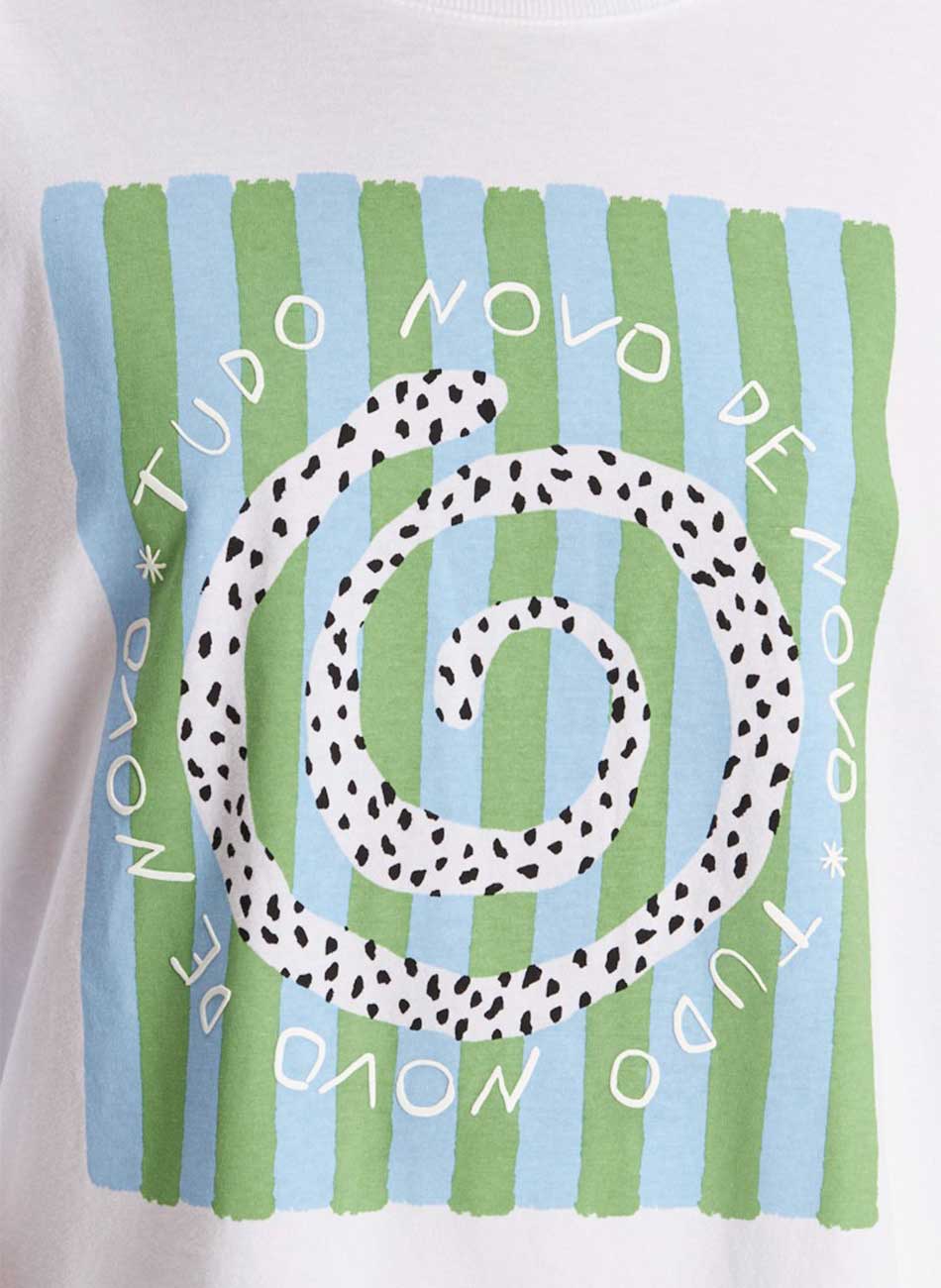 T-shirt Maxi Tudo Novo Cant�o  - Foto 4