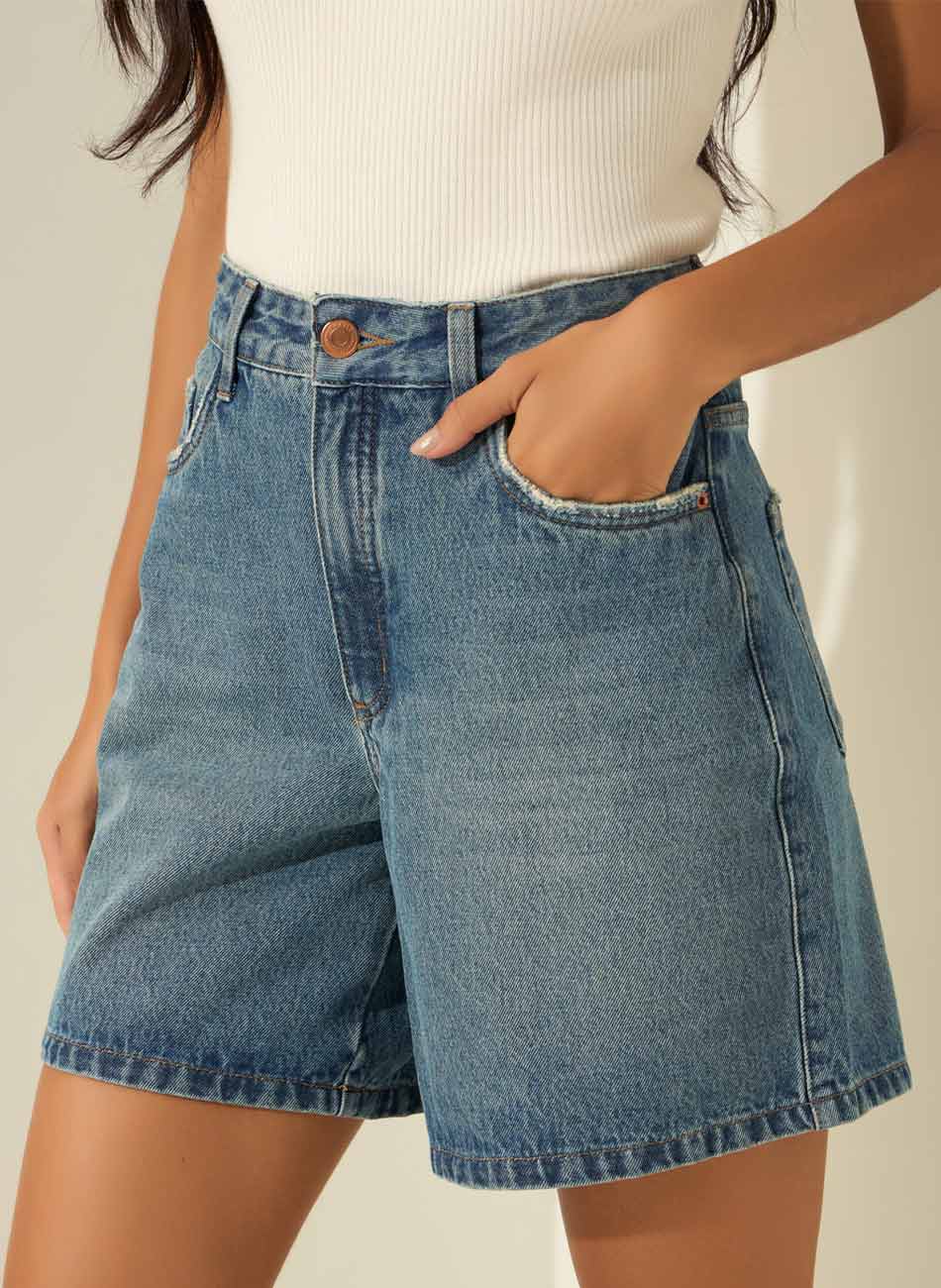 Bermuda Mom Jeans Lez a Lez - Foto 1