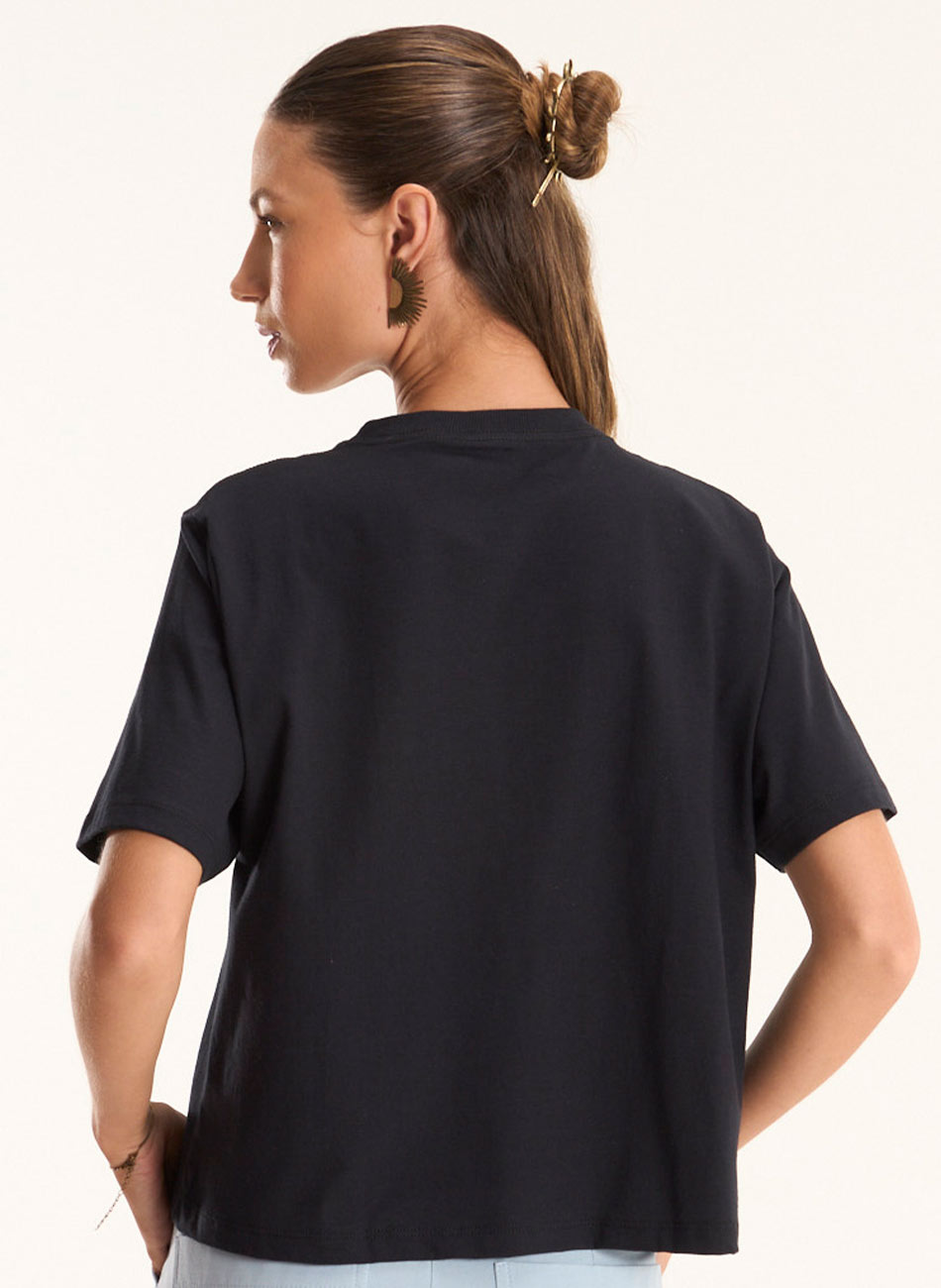 T-shirt Algod�o Bordada Cant�o - Foto 2