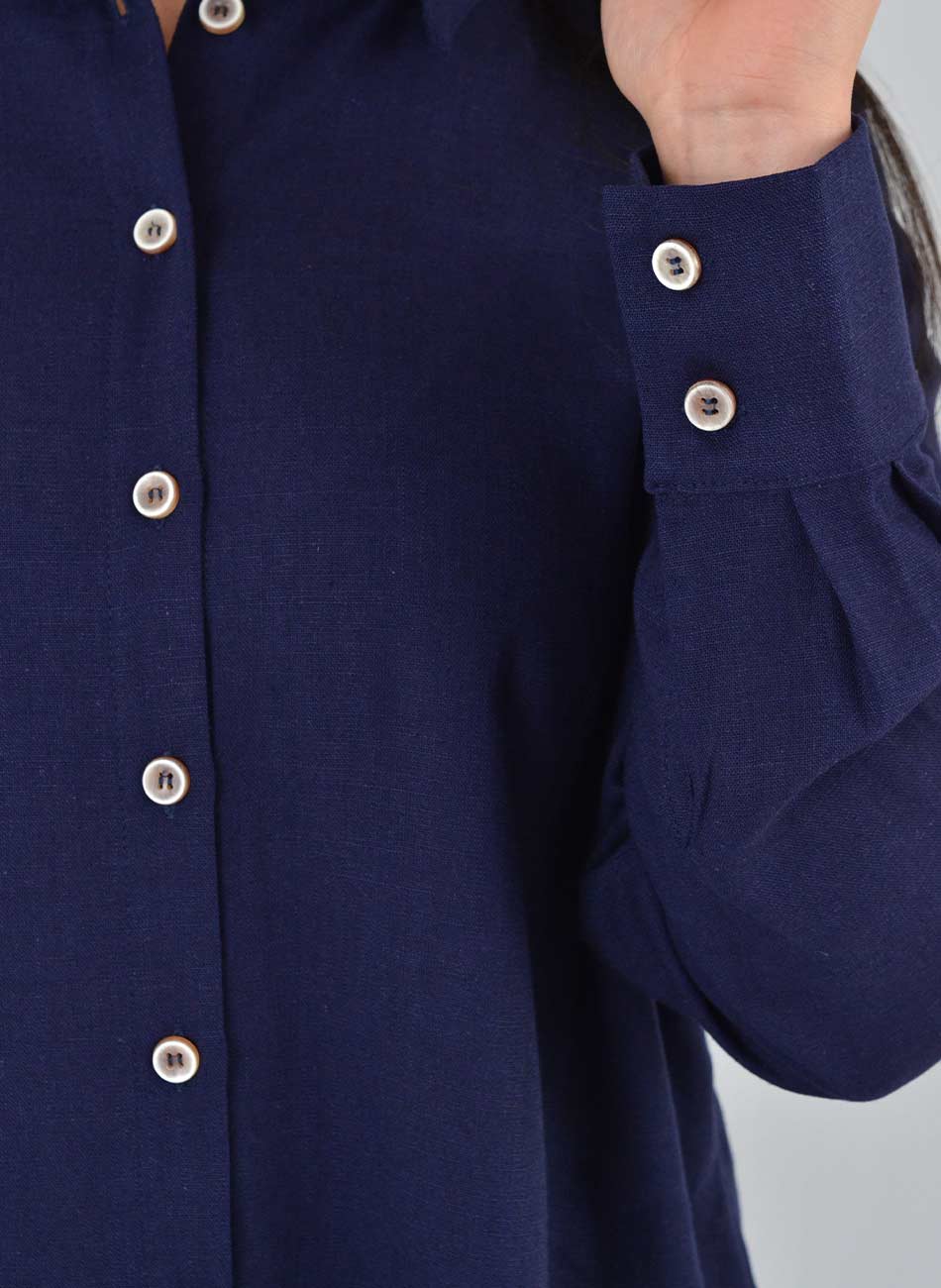 Camisa Plus Longa Marinho  Alpelo - Foto 2