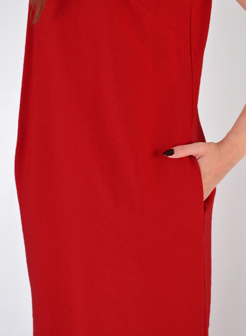 Vestido Viscose Vermelho Tubo Loderro - Foto 2