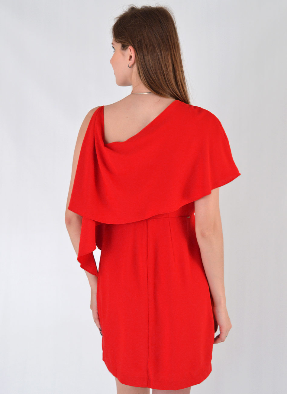 Vestido Vermelho Ombro S� Babado Lez a Lez - Foto 2