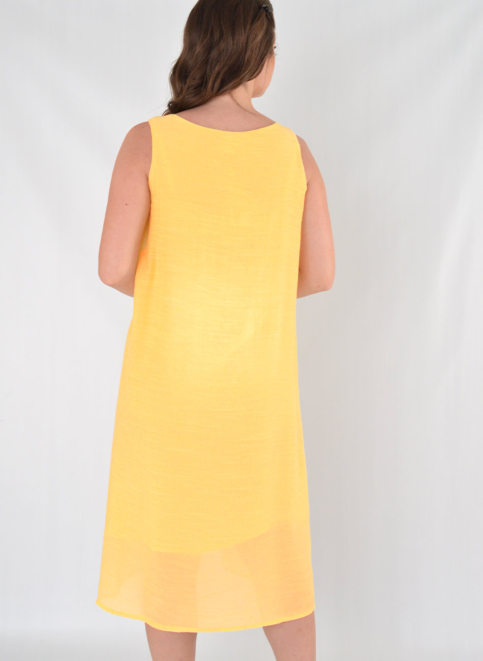 Vestido Amarelo Declari - Foto 6