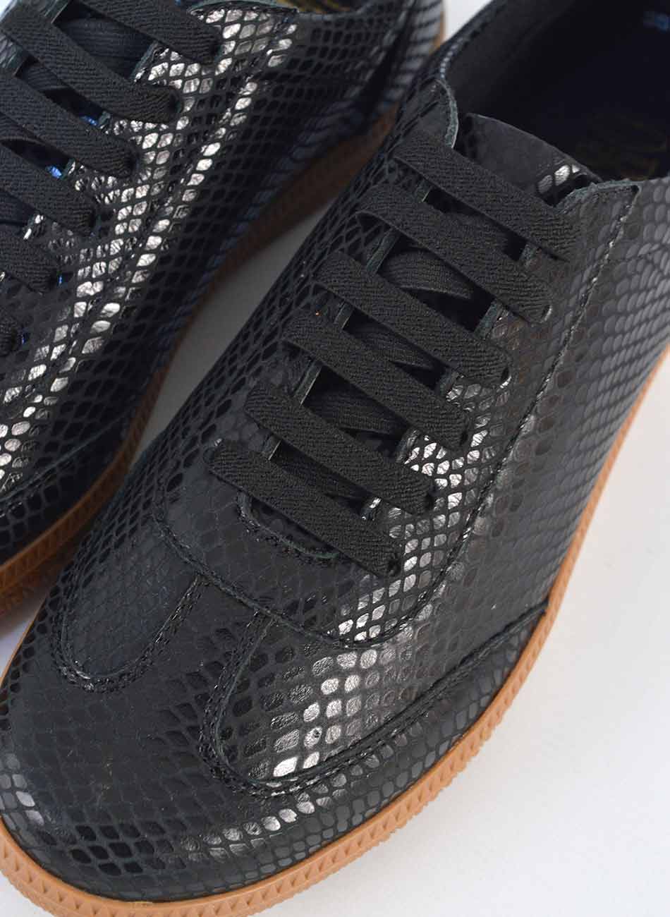 T�nis Preto Couro Orcade - Foto 4