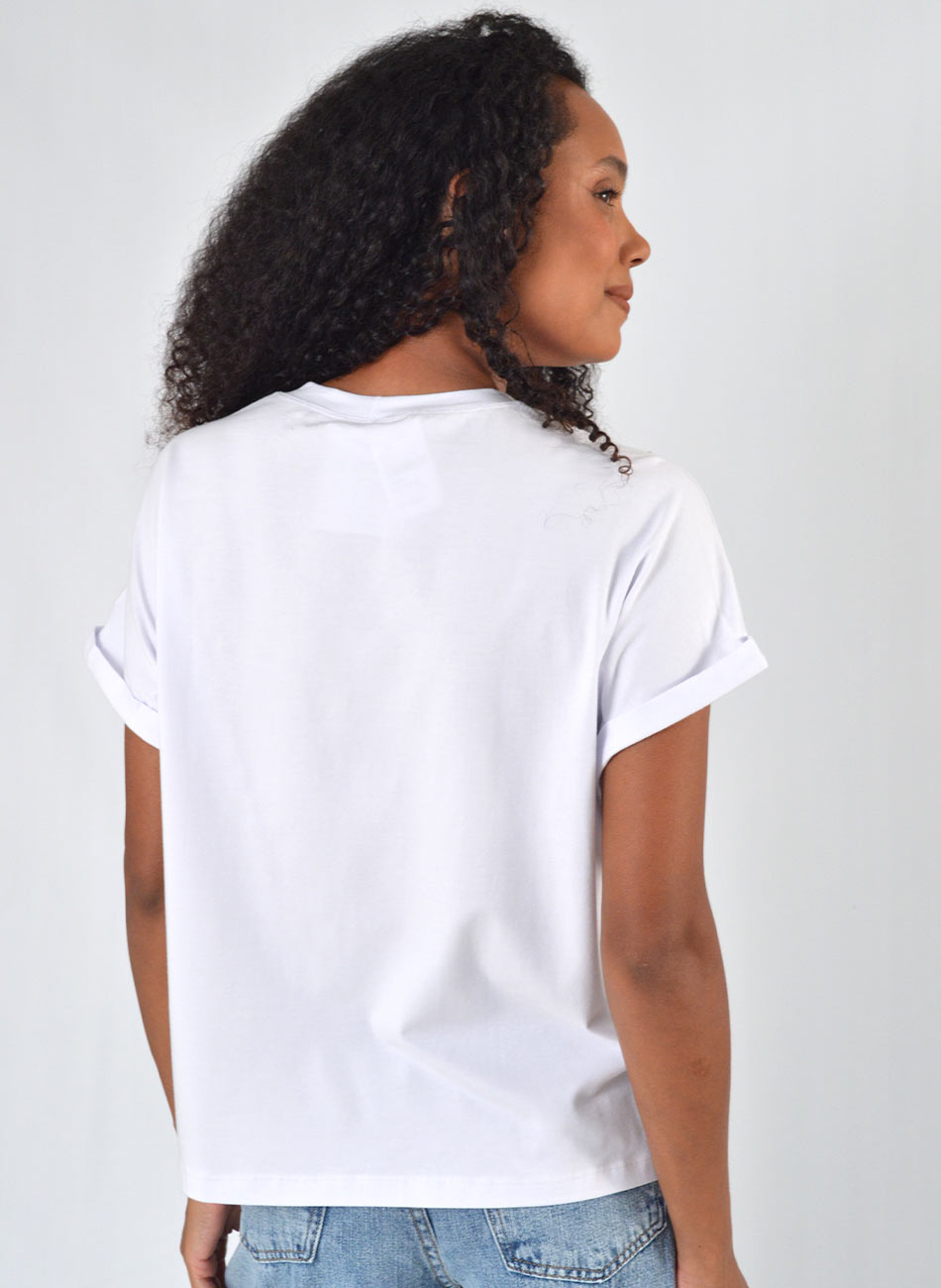 Blusa Com Strass Branco Prima Donna By La Qualite - Foto 3