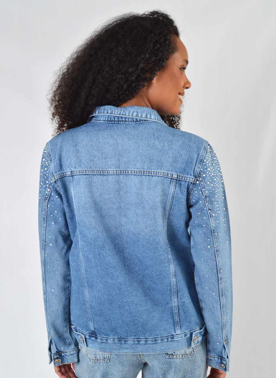 Jaqueta Jeans com Strass Be Free - Foto 3