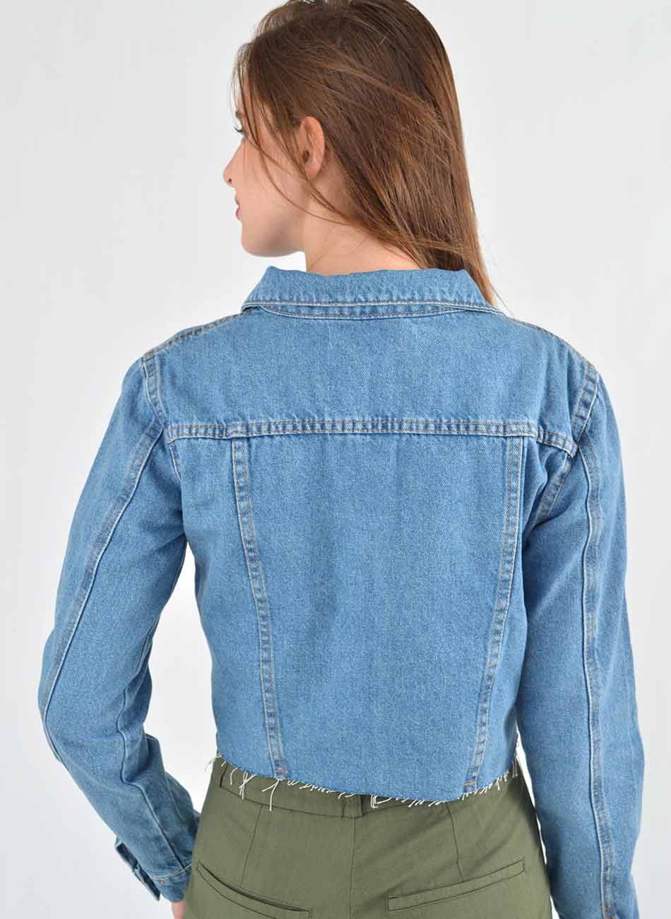 Jaqueta Jeans Cropped Be Free - Foto 3