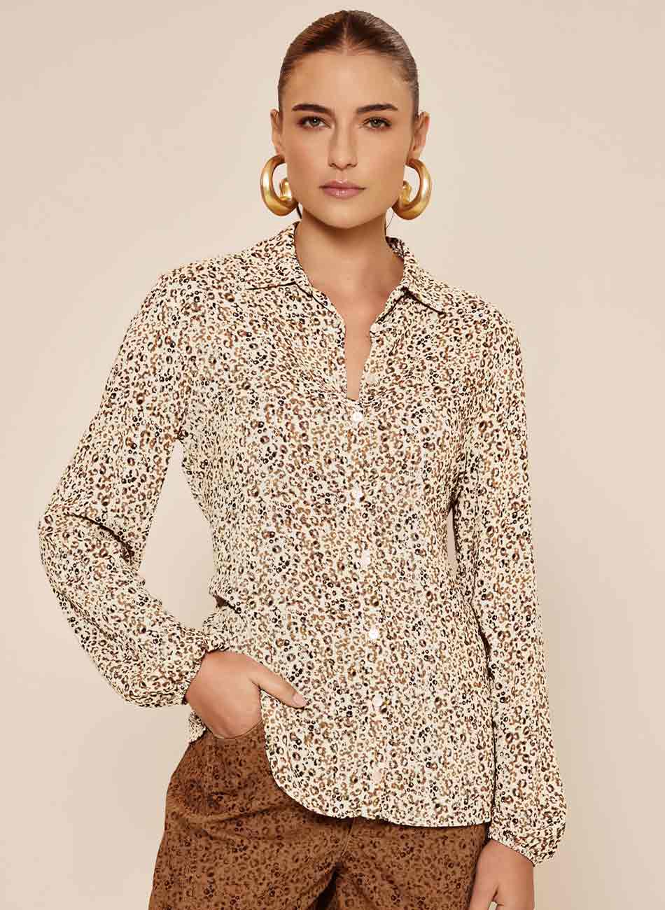 Camisa Alongada Estampada Lez a Lez - Foto 1
