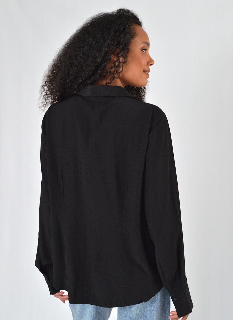 Camisa Viscose Preto Gatos e Atos - Foto 6