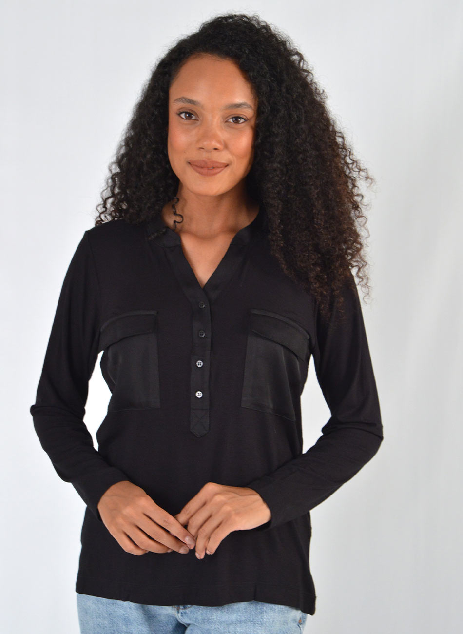 Blusa Viscolycra Preto Gatos e Atos  - Foto 1