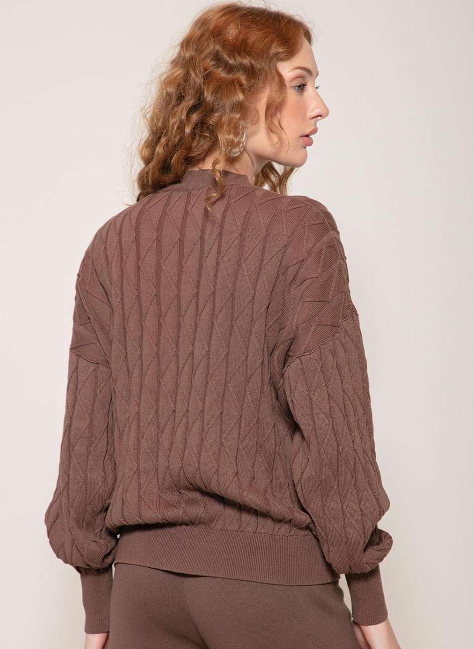 Blusa Trufa Canelada Em Algod�o Biamar - Foto 2