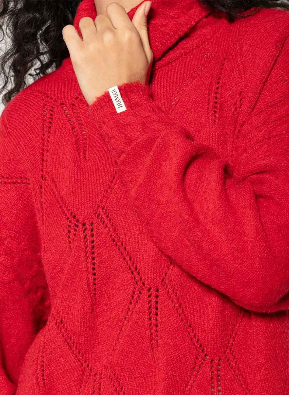 Blusa Ponto Vazado e Gola Rol� Biamar - Foto 2