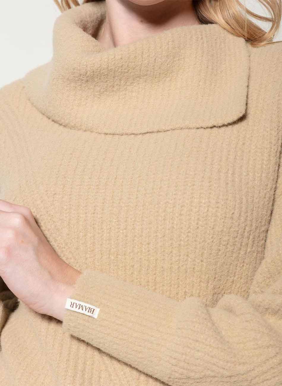 Blusa Canelada Fio Pluma Com Gola Aasim�trica Biamar - Foto 2