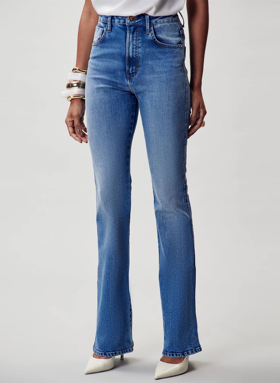 Cal�a Agata Bootcut Flor de Lis - Foto 1