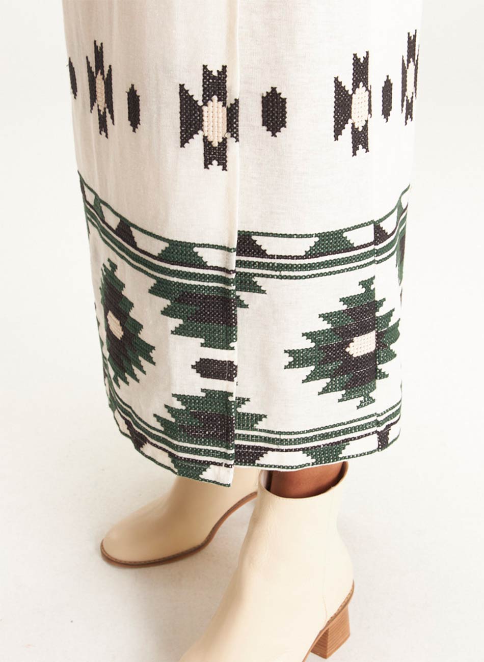 Conjunto Linho Bordado Boho Cant�o - Foto 6
