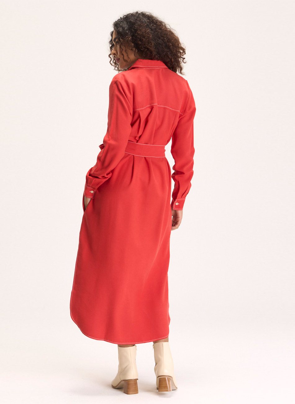 Chemisier Vermelho Sarja Cant�o - Foto 2