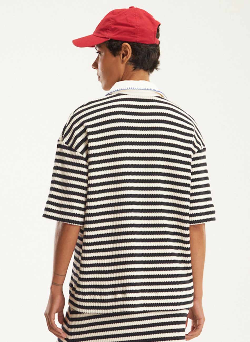 Blusa Polo Listras Bordadas Cant�o - Foto 2