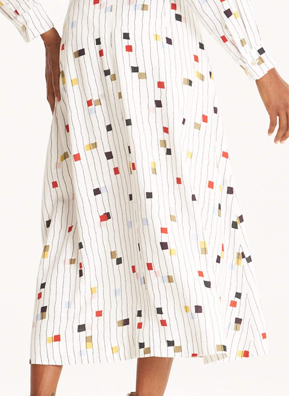 Saia Off White Estampa Pixel Cant�o - Foto 3