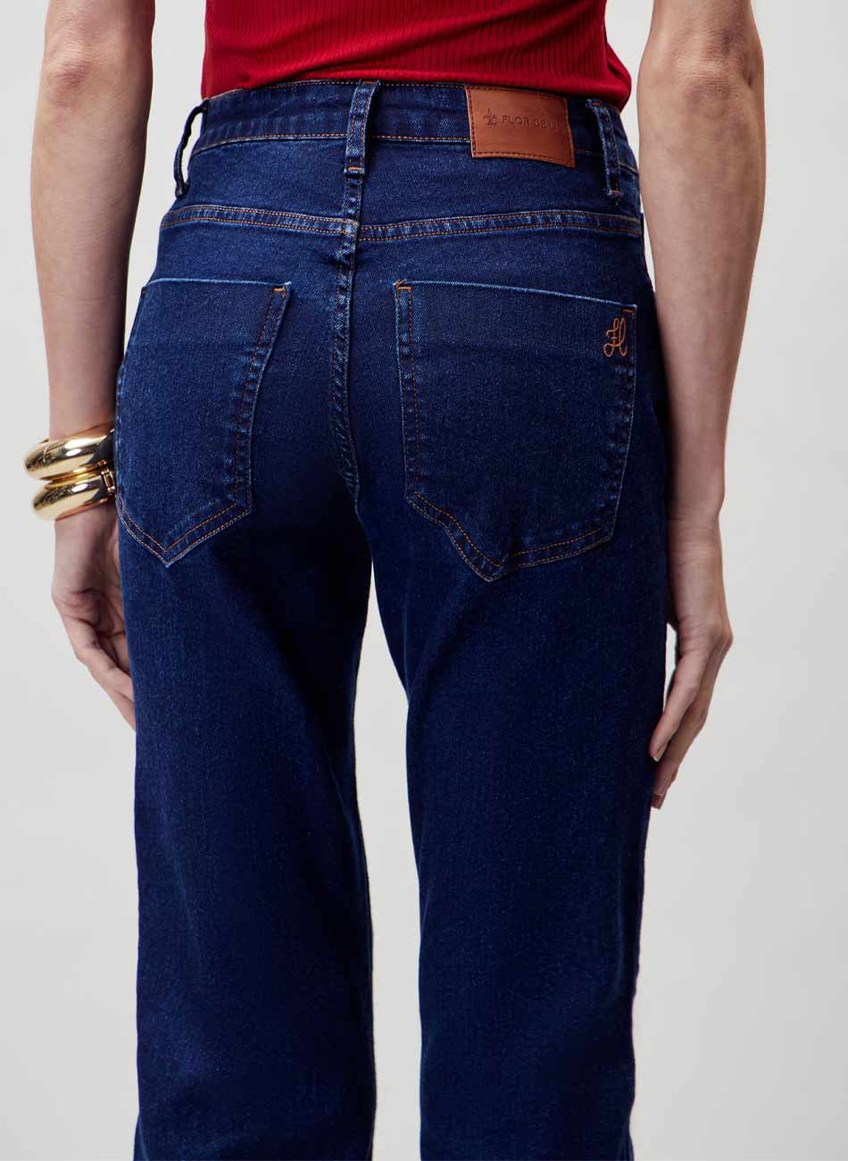 Cal�a Jeans Rubi Cigarrete Flor de Lis - Foto 3