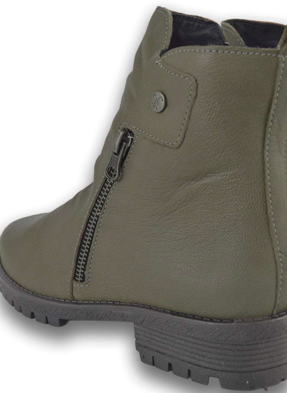 Bota Pelica Militar Cano Curto Z�per Lateral - Foto 6