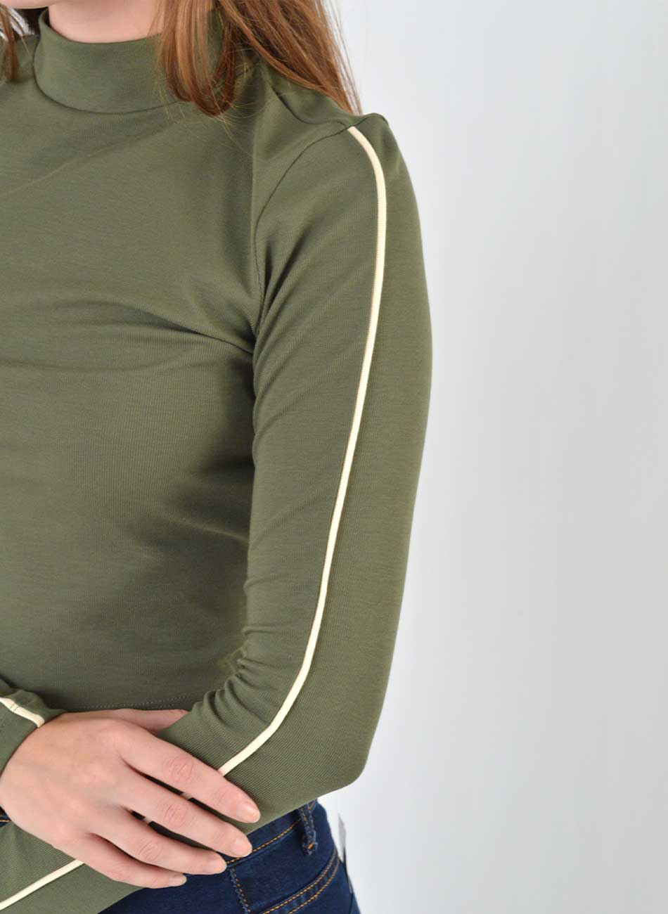Blusa Verde Cropped Canelada Gatos e Atos  - Foto 3