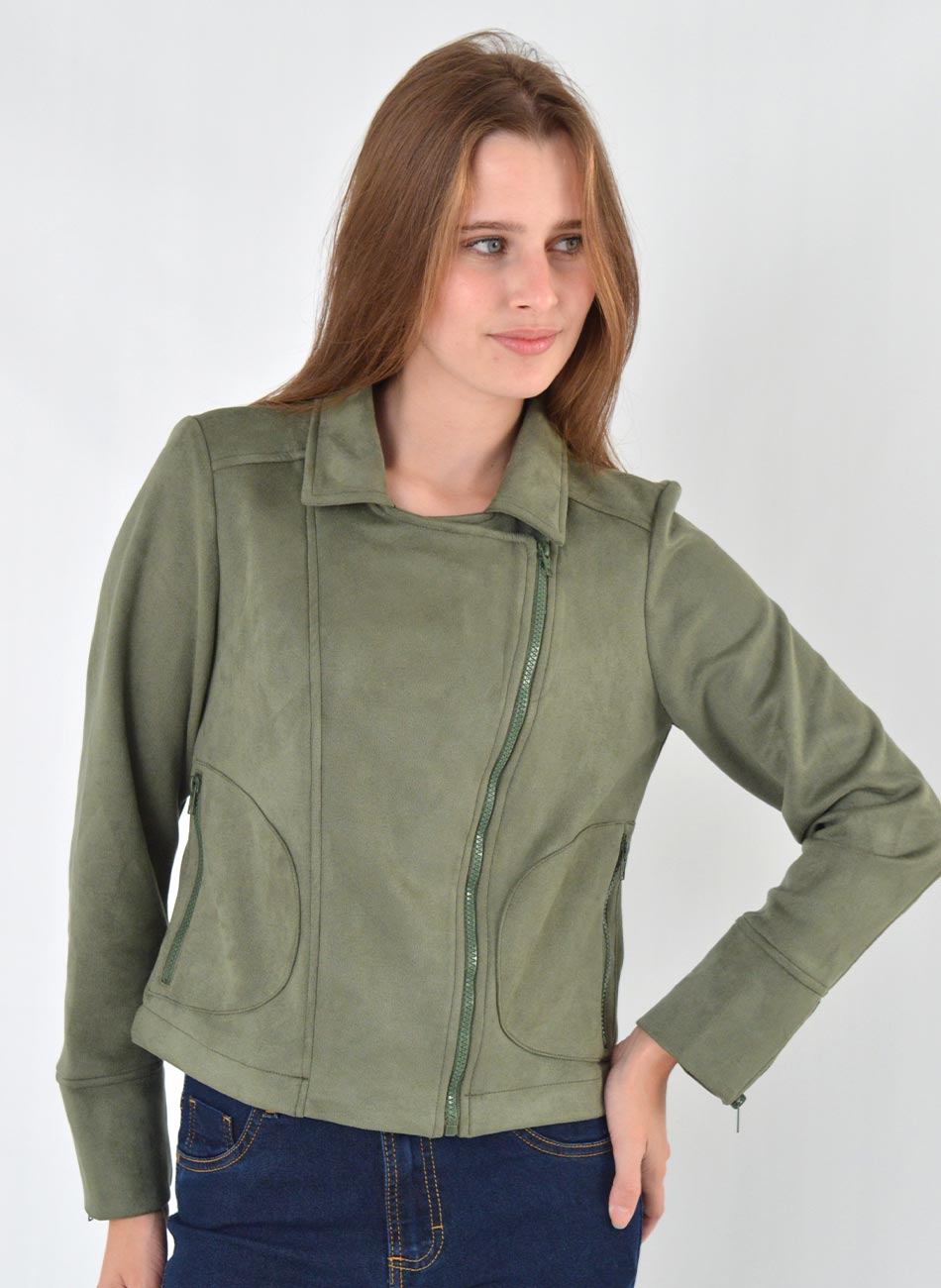 Jaqueta Verde Vilitar Biker Suede Gatos e Atos  - Foto 1