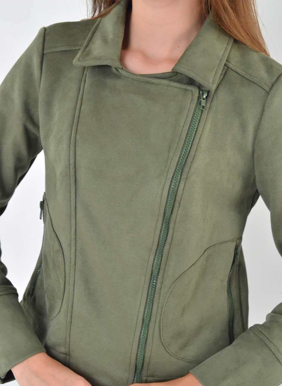 Jaqueta Verde Vilitar Biker Suede Gatos e Atos  - Foto 2
