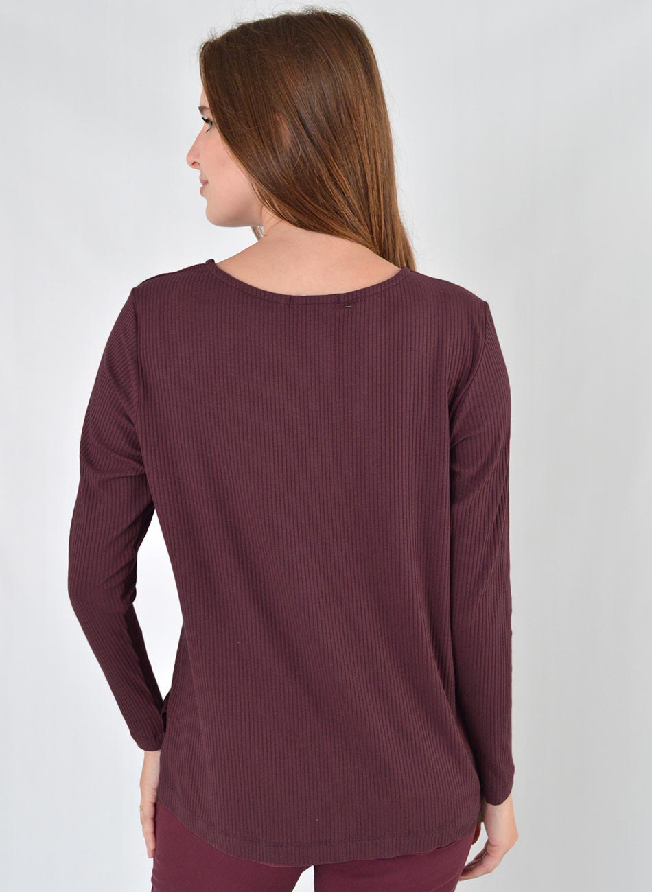 Blusa Malbec Canelada Viscolycra Declari - Foto 2