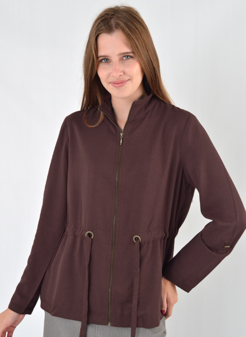 Jaqueta Parka Alongada Marrom Tribeca - Pole Modas