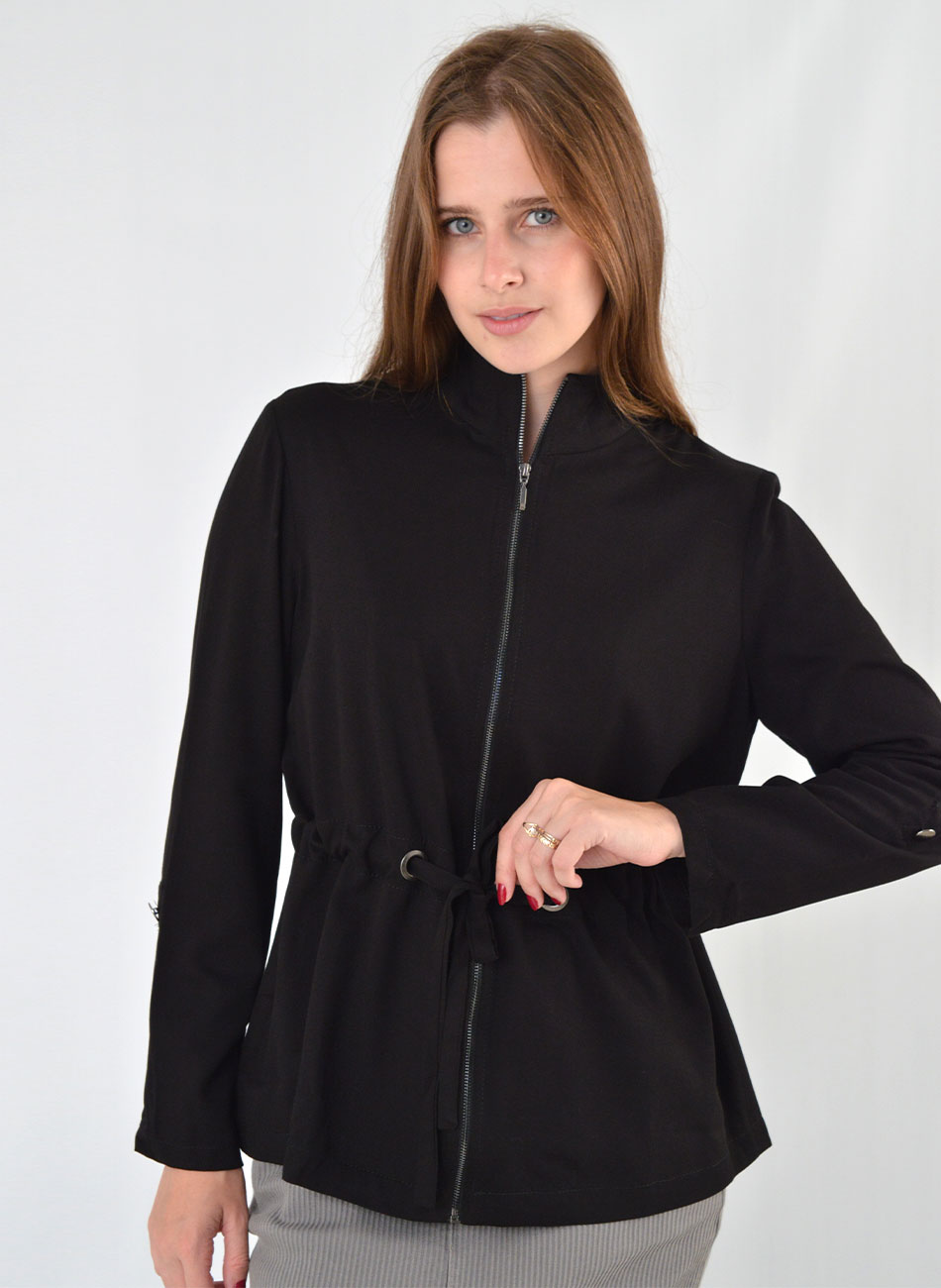 Jaqueta Parka Alongada Preto Tribeca - Foto 1
