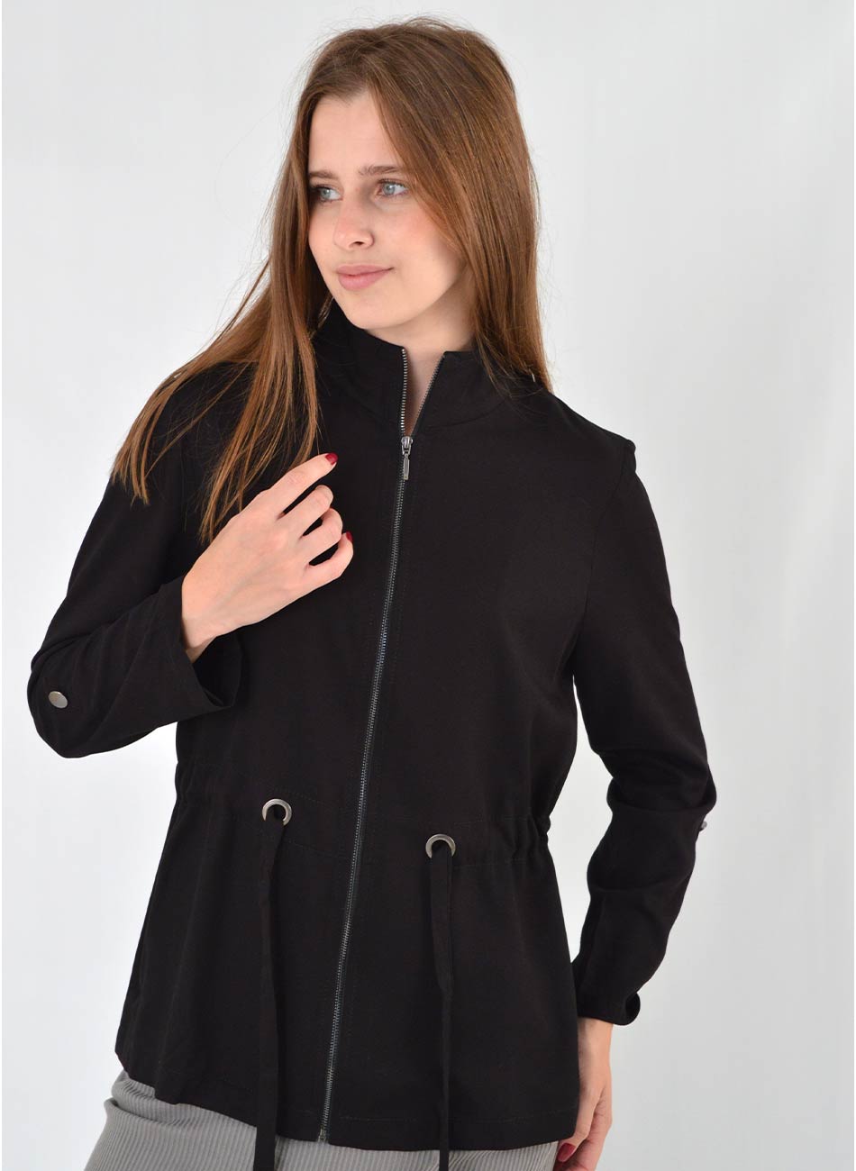 Jaqueta Parka Alongada Preto Tribeca - Foto 4