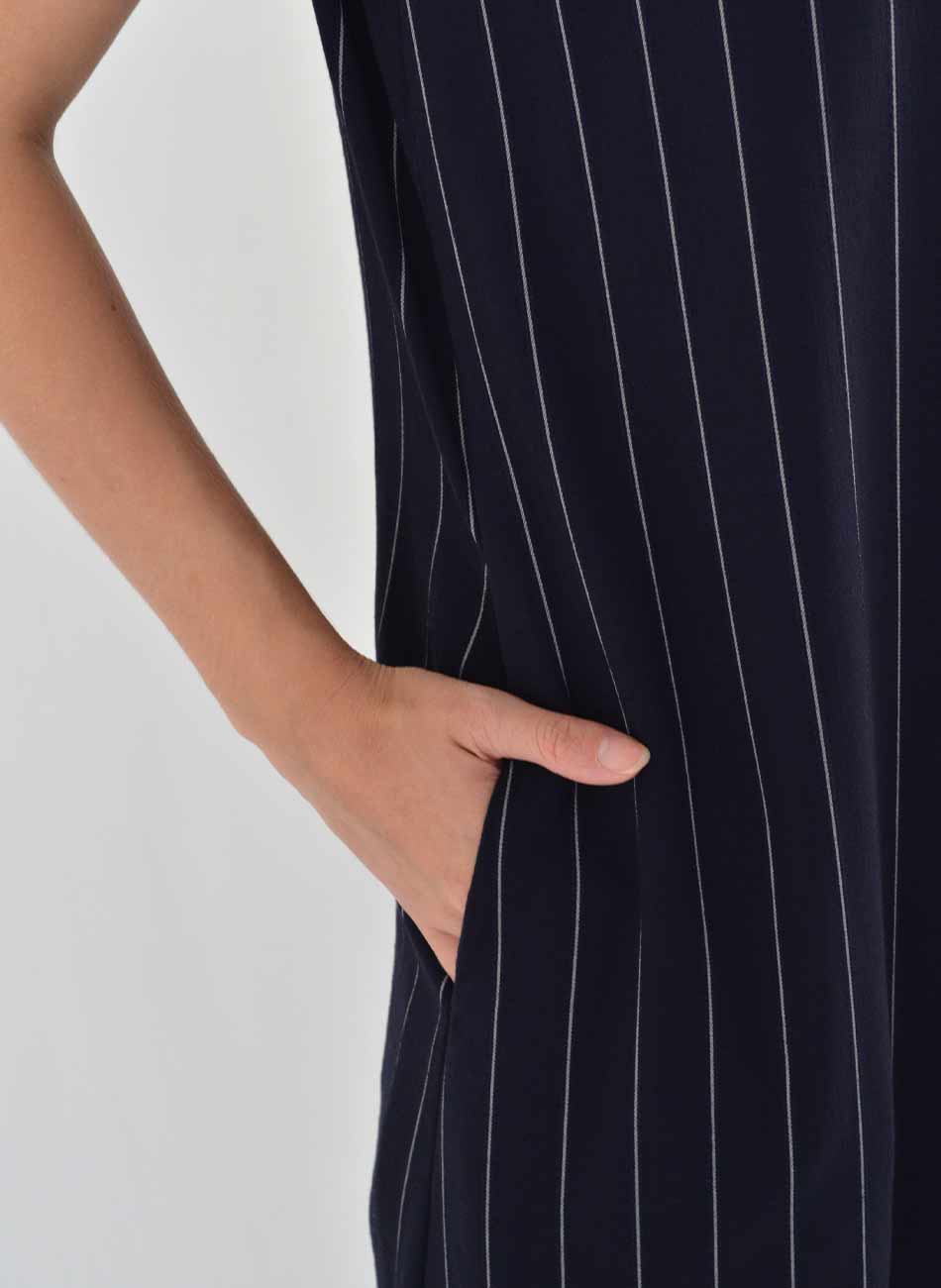 Vestido Risca de Giz Del Amo Marinho  - Foto 2