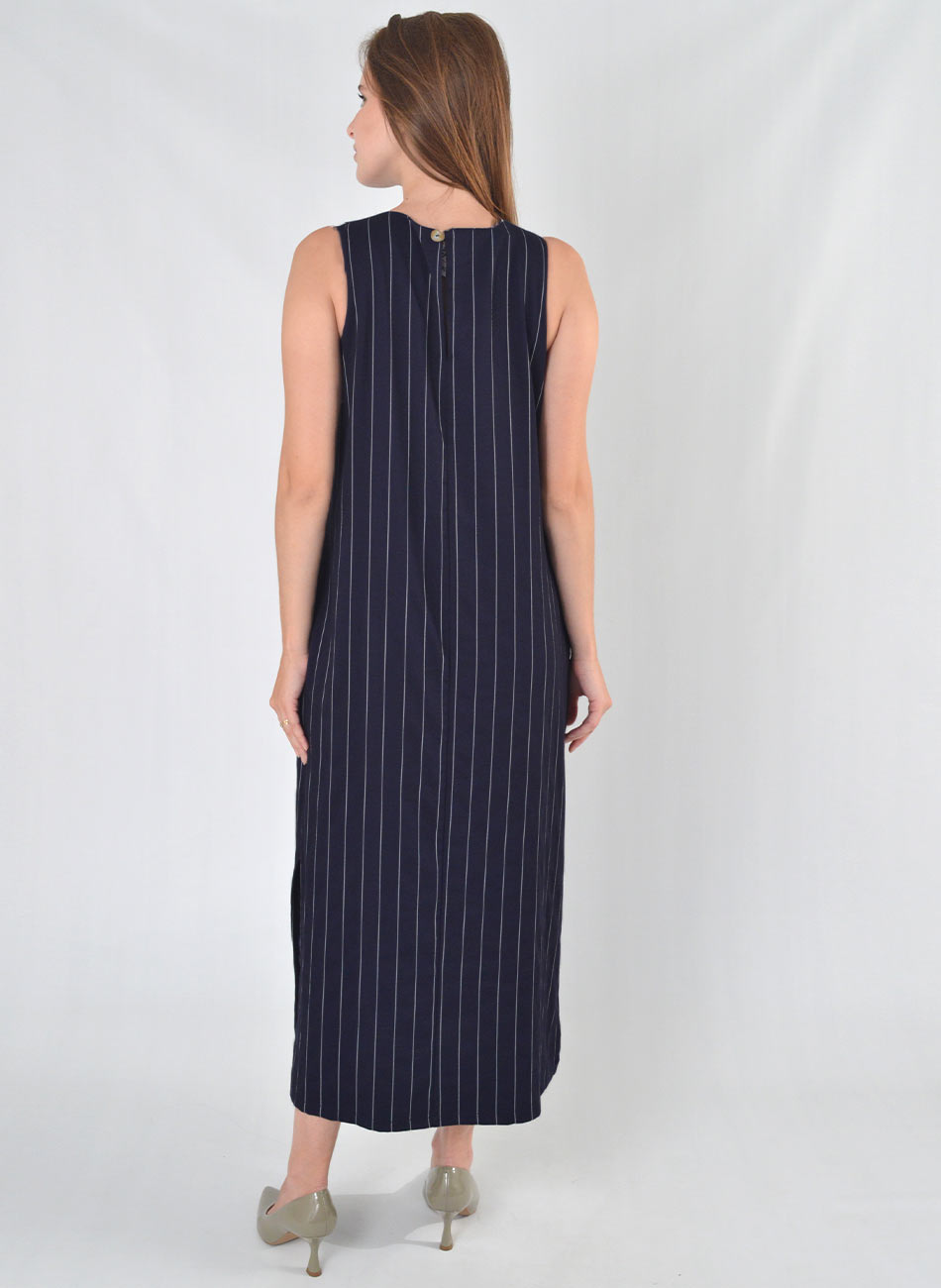 Vestido Risca de Giz Del Amo Marinho  - Foto 3